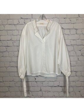Cotelac Acote Cotton Poplin Popover Size 0 Small White Oversized